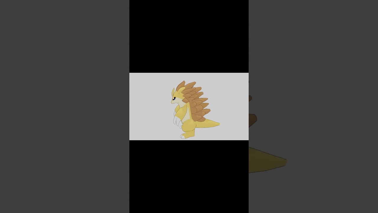 ポケモン　サンドパンへ進化　モデリング