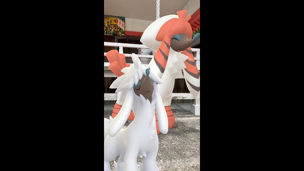 トリミアン｜Furfrou｜トリミアン（カブキ）｜フォトボム・ポケモンGO｜洲本八幡神社｜AR動画｜PoKeMoN GO AR｜#Shorts