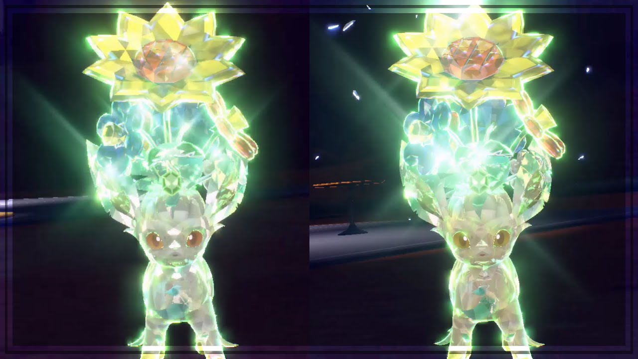 【ポケモンSV】リーフィア＆色違いリーフィア全タイプのテラスタルシーン集【Eeveelution】【Cute Moments】