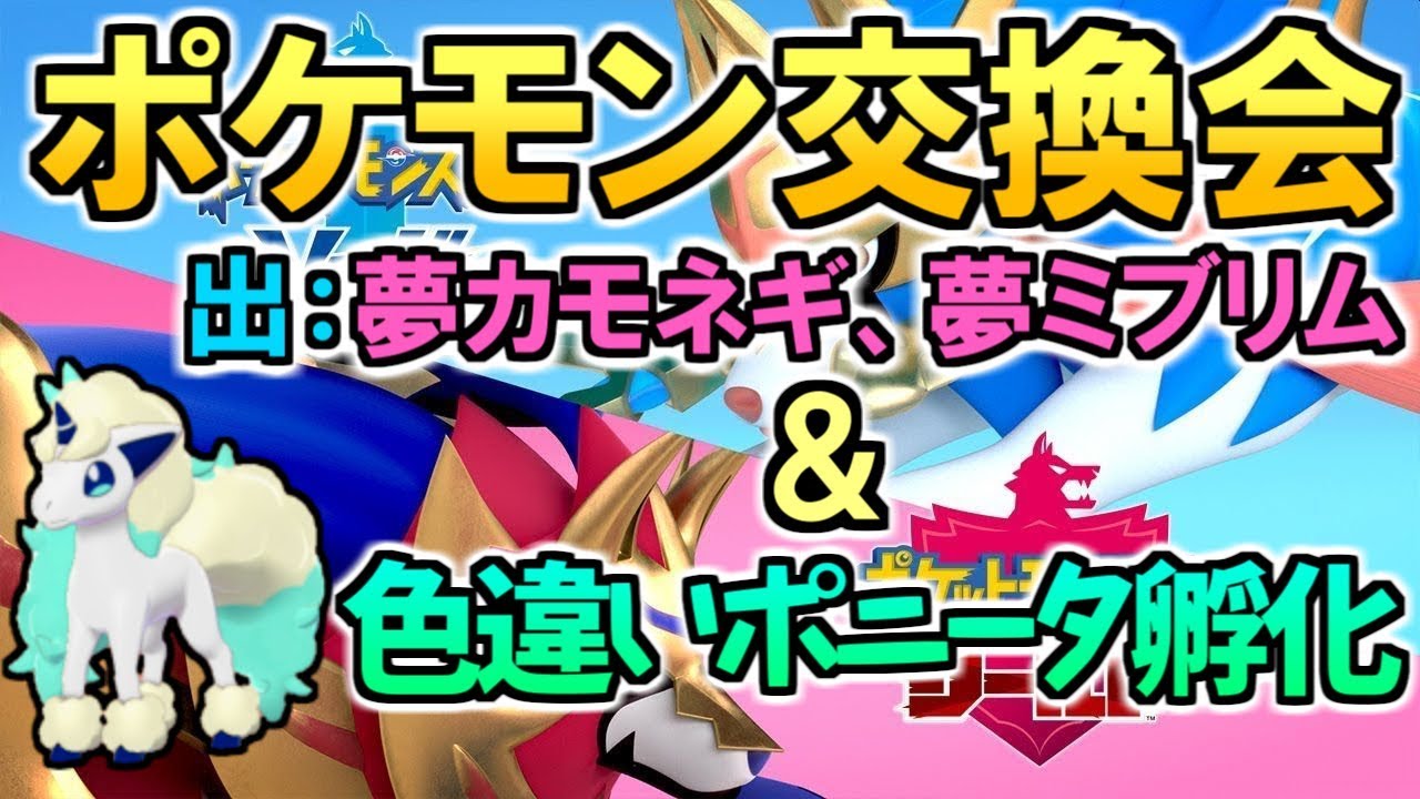 【ポケモン剣盾】色違いガラルポニータ誕生！孵化雑談＆ポケモン交換会（夢カモネギ、夢ミブリム、うたかたラプラスほか）【ソード・シールド】
