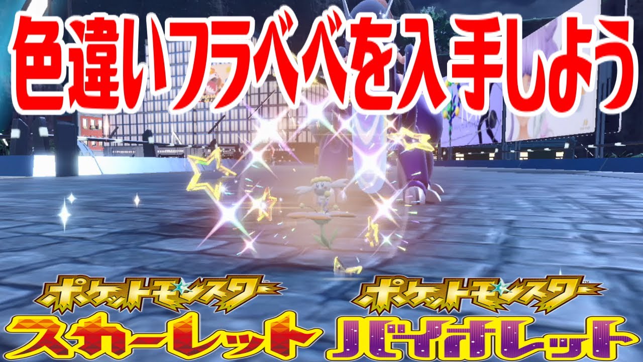 【ポケモンSV】色違いフラベベ(オレンジいろのはな)を入手しよう タマゴふか(タマゴ孵化)【ポケットモンスター スカーレット・バイオレット】Pocket Monsters