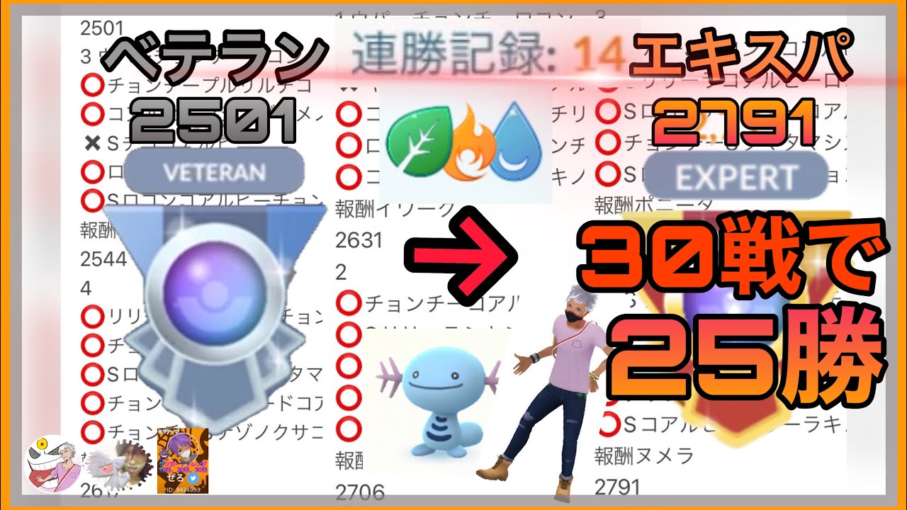 初手ウパーが最強！ベテランからエキスパートまで一直線！エレメントカップの結論パーティはこれだ【ポケモンGO】