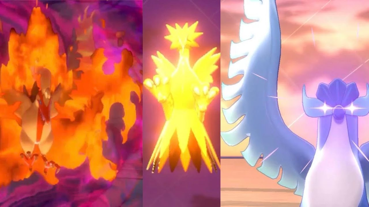 色違いガラル三鳥 専用技演出【ポケモン剣盾】(ガラルファイヤー/ガラルサンダー/ガラルフリーザー)