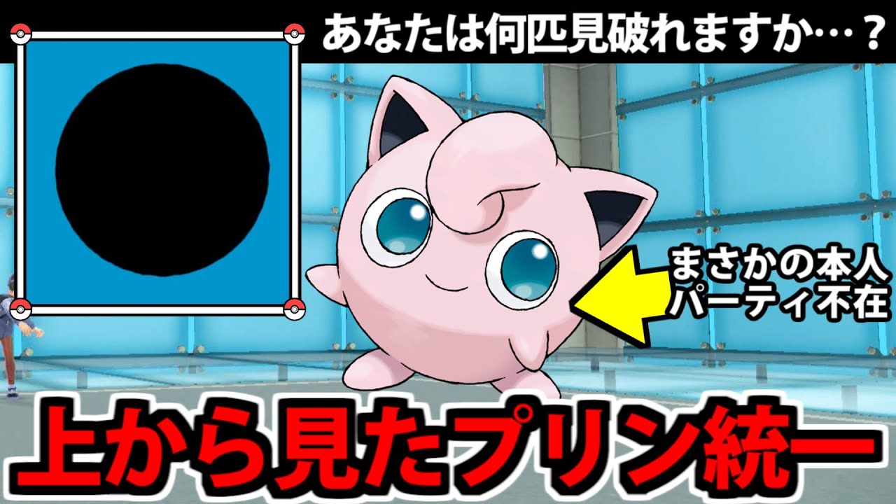 あなたは何匹当てれる!? 「上から見たプリン」統一パーティ!!【ポケモンSV対戦】