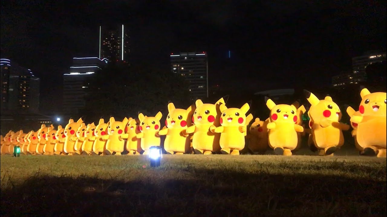 史上最多50匹!!ピカチュウ超大量発生!!!!! みなとみらいの森 × ピカチュウ ☆ ピカチュウ大量発生チュウ！2019 ☆