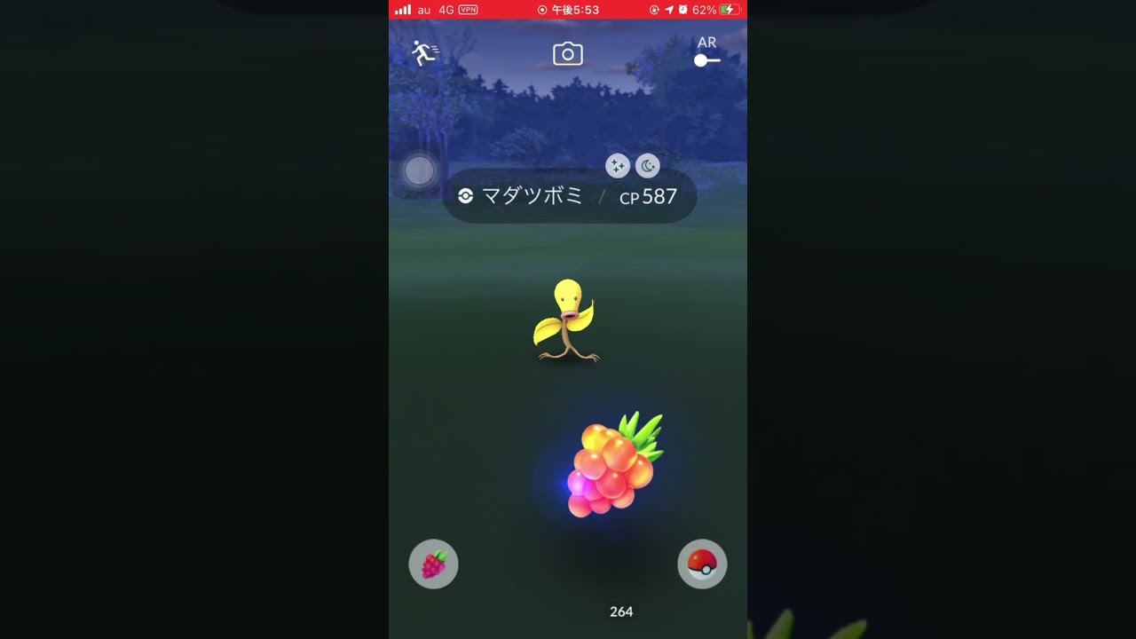 マダツボミも紅葉が始まったみたいです！ 色違いマダツボミGET #ポケモンgo #色違い ＃マダツボミ