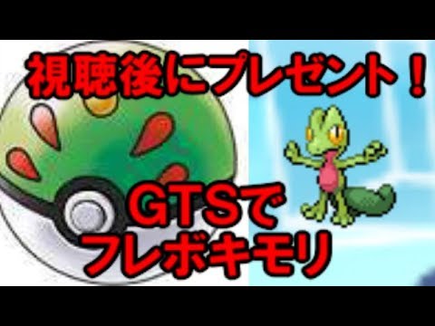 【ポケモンＵＳＭ】フレンドボール入り夢特性キモリプレゼント！【ポケモンレートの闇】【ポケモン配布】