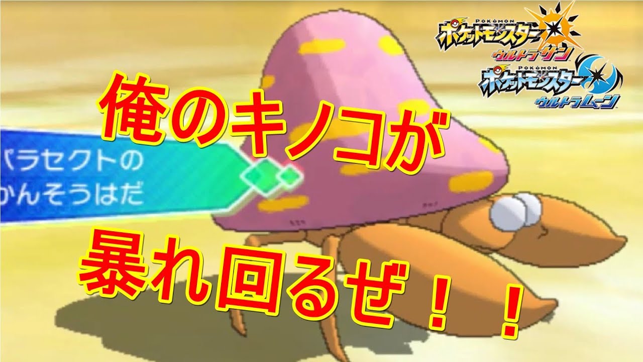 【ポケモンUSUM#19】パラセクトの「じたばた」の威力が高すぎたｗｗｗ【パラセクト編】