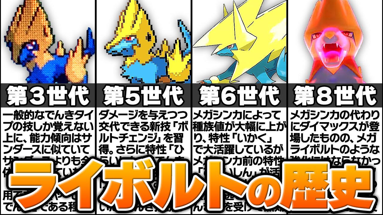 【ポケモン】劣化サンダース「ライボルト」の歴史に涙が止まらない