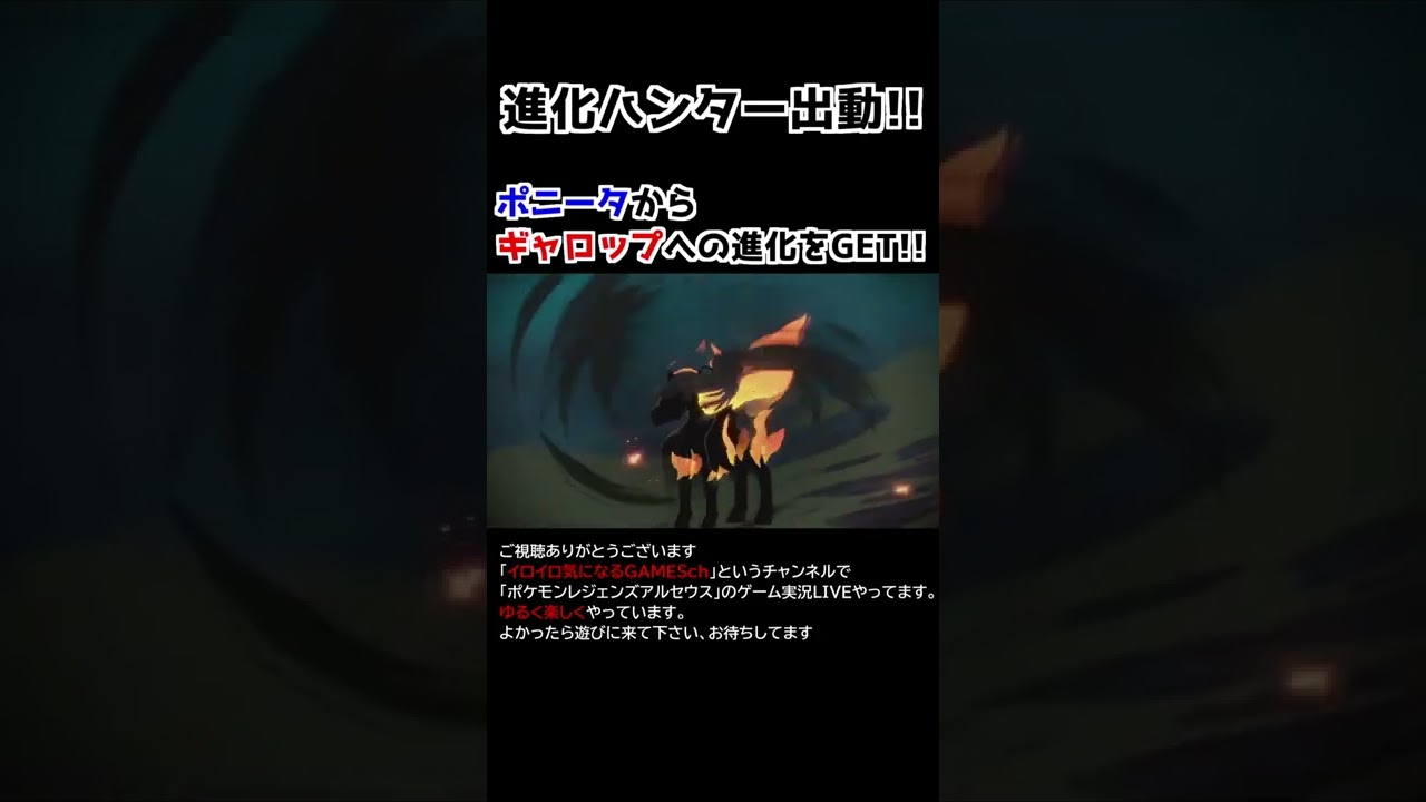 ポニータ→ギャロップ進化【Pokémon LEGENDS アルセウス】