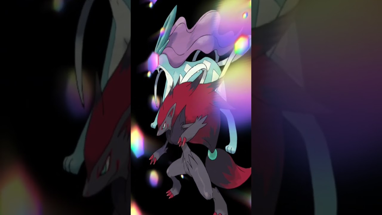 ポケモン合体シリーズ19 スイクン＋ゾロアーク　#pokemon #ポケモン #合体 #イラスト #お絵描き #ポケモンsv