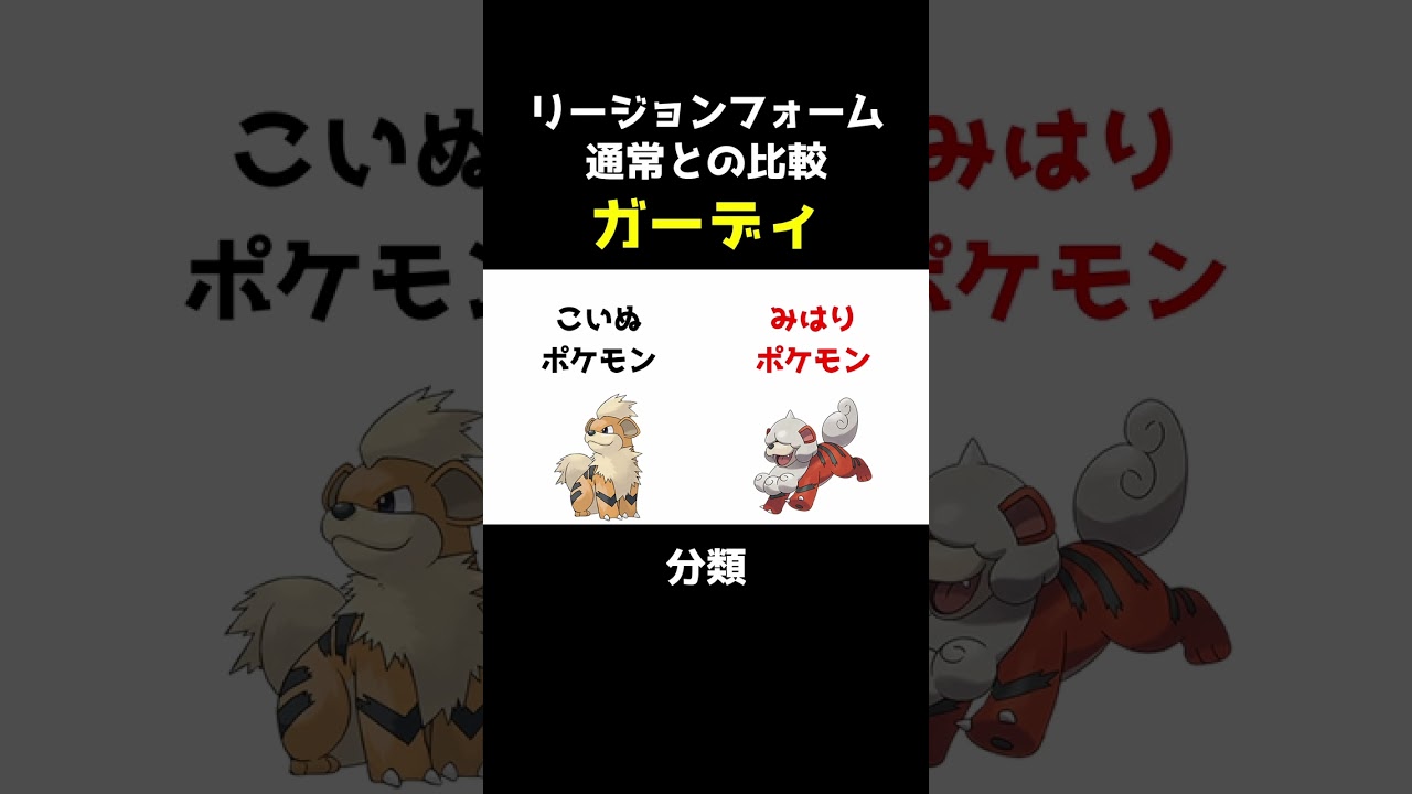 【ポケセレ】ポケモン｢リージョンフォーム比較｣ガーディ編