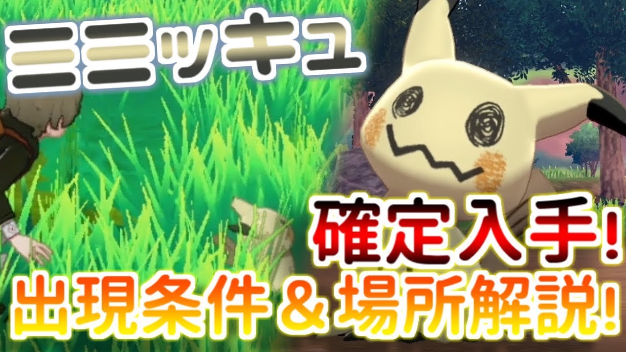 【ポケモン剣盾】3分でわかる！見たら絶対ゲットできる！ミミッキュを確定でゲットできる場所を完全解説！【ポケットモンスター ソード・シールド】