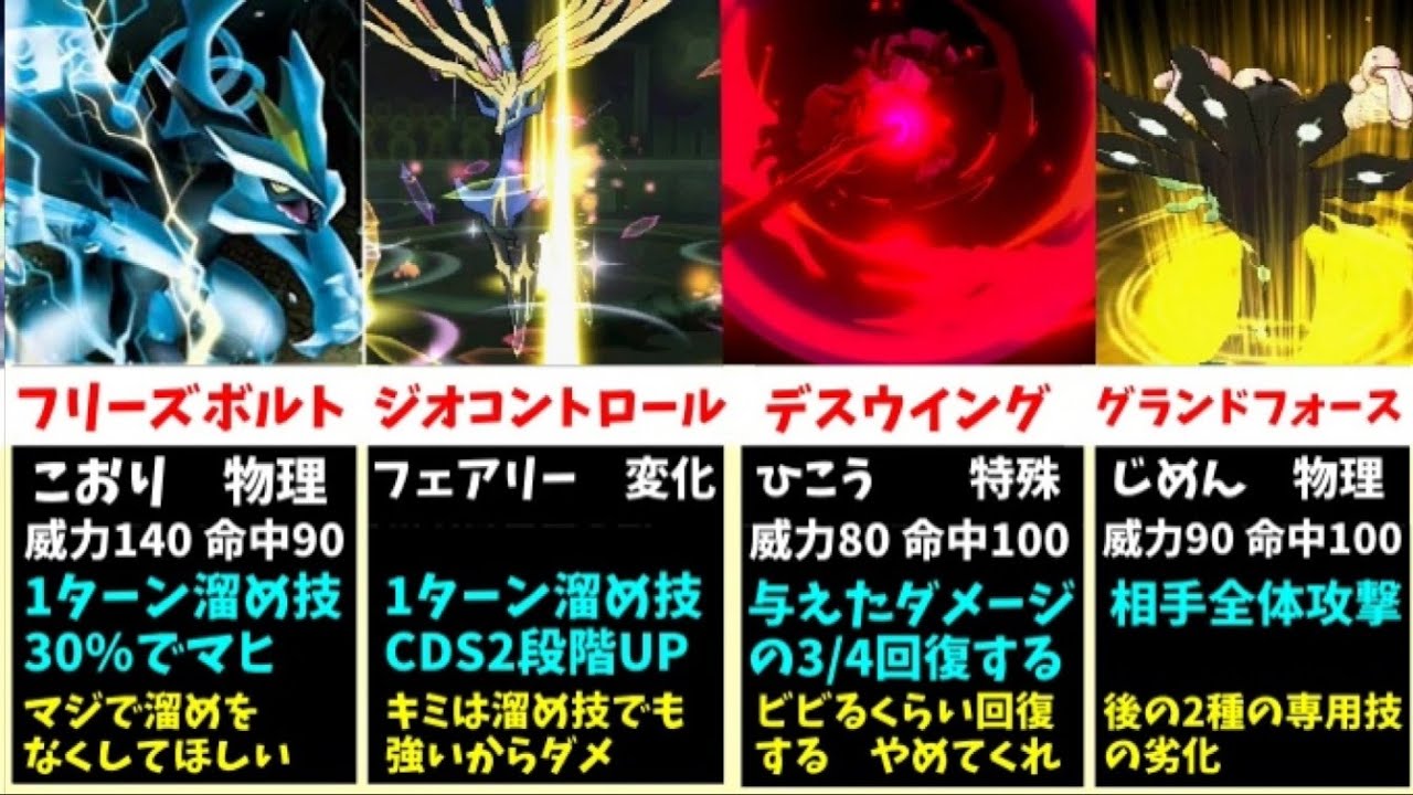 【鬼強い】超カッコいい禁止伝説の「専用技」まとめ【ポケモン剣盾】【比較動画】