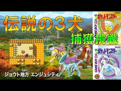 【ポケモン金銀】伝説の３犬を捕獲する動画 ＃１