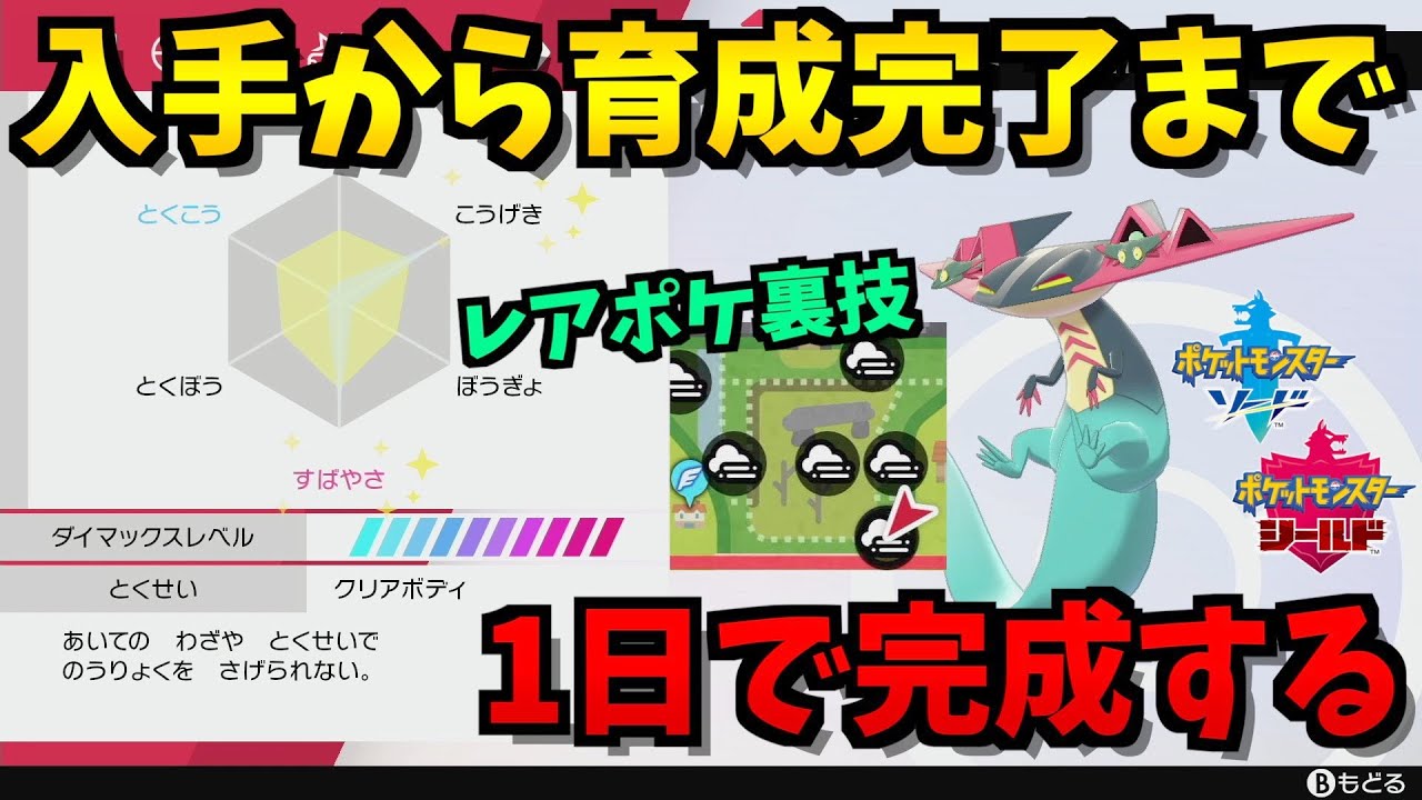 【入手から】レアポケ大量の裏技！この動画を見ればランク戦で使える育成済みドラパルトができます！【ポケモン剣盾/ポケモンソードシールド】