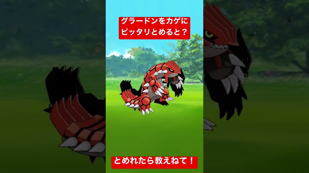 ぴったりゲーム！グラードンをカゲにぴったり止めると？#ポケモン