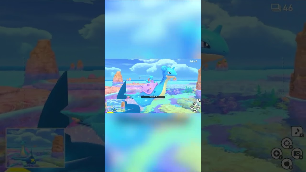 【Newポケモンスナップ NEW POKÉMON SNAP】ゼニガメを守る救世主ラプラス #shorts