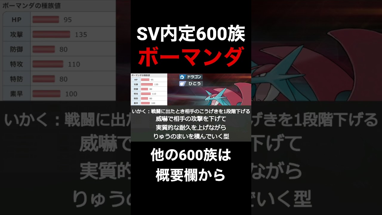 ボーマンダのテラバーストは物理特殊どっち？？【ポケモンSV】内定ポケモン解説600族