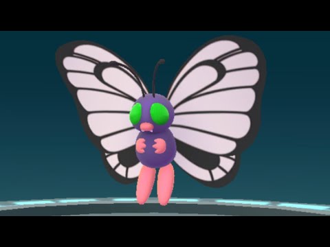 ポケモンGO  色違い　金色キャタピー進化 色違いバタフリー