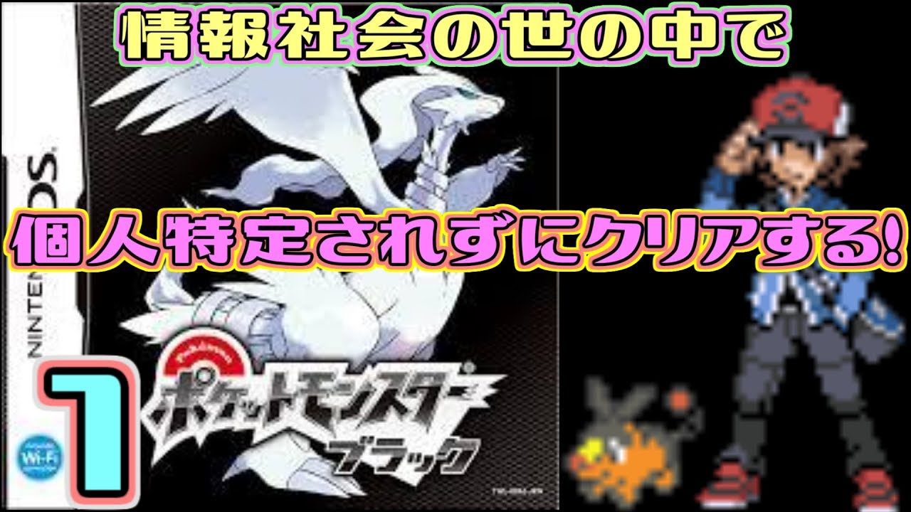 【ポケモン縛りプレイ】ポカブ達と情報社会の世の中で個人特定されずにクリアする。ブラック