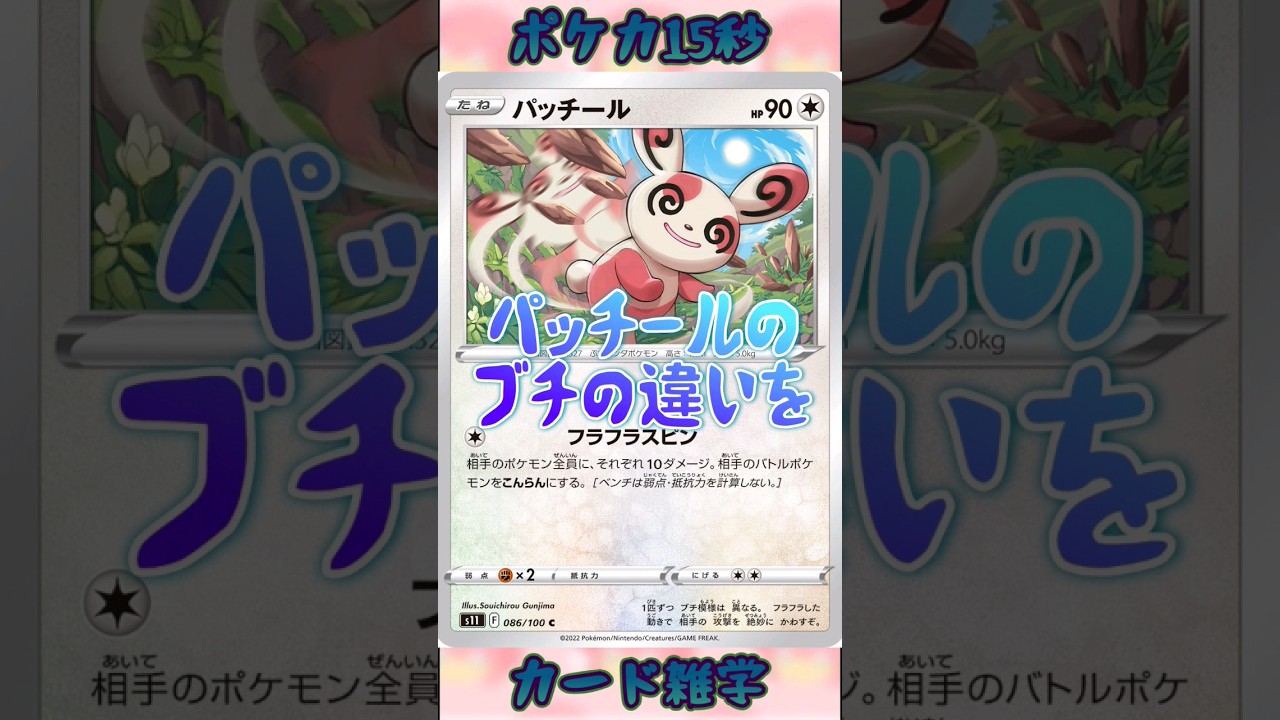 [ポケモンカード]ポケカ15秒雑学‼️パッチール‼️