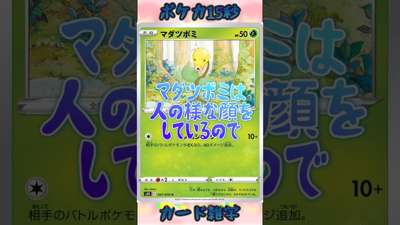 [ポケモンカード]ポケカ15秒雑学‼️マダツボミ‼️