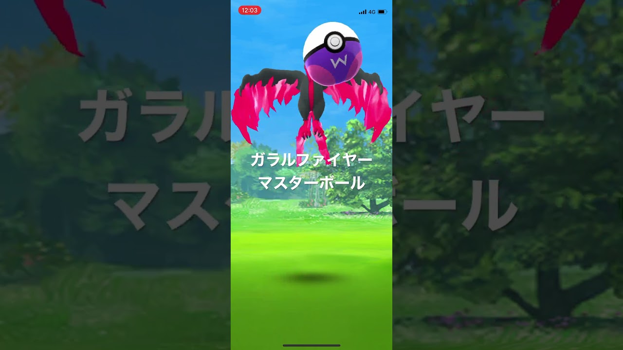 ポケモンGO ガラルファイヤーをマスターボールでゲット！ #pokémon #ポケットモンスター #pokmongo