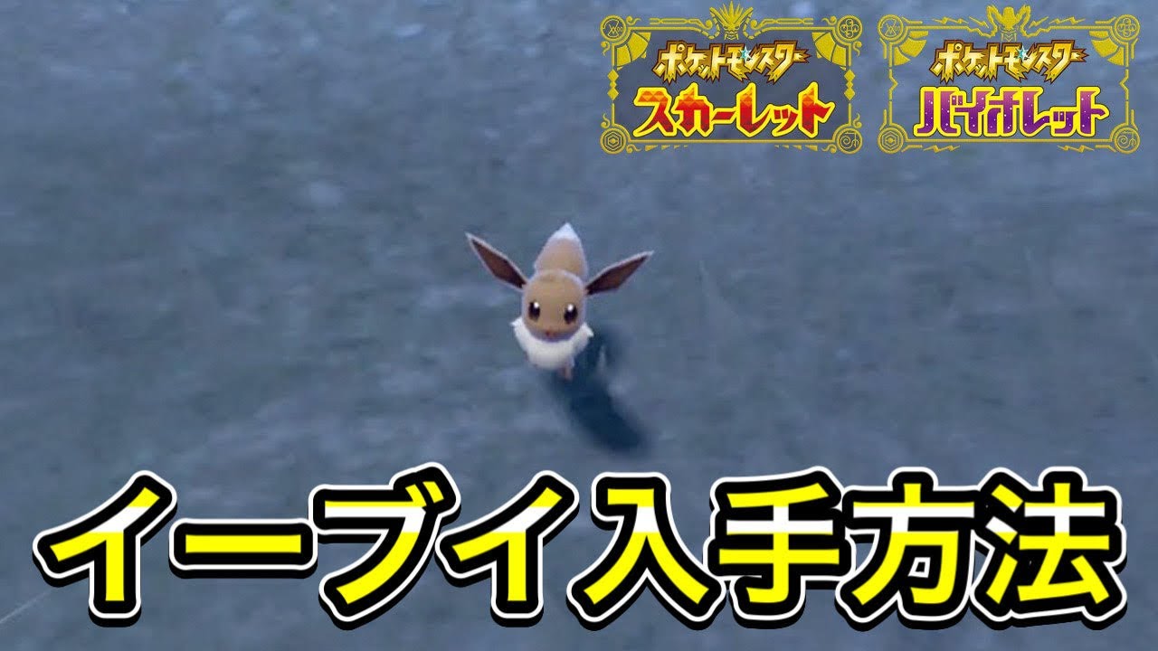【スカーレットバイオレット】序盤でイーブイ入手方法＆出現場所を解説！