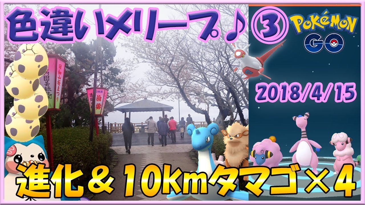 【コミュニティデイ③】色違いメリープ結果＆デンリュウに進化＆10kmタマゴ4連