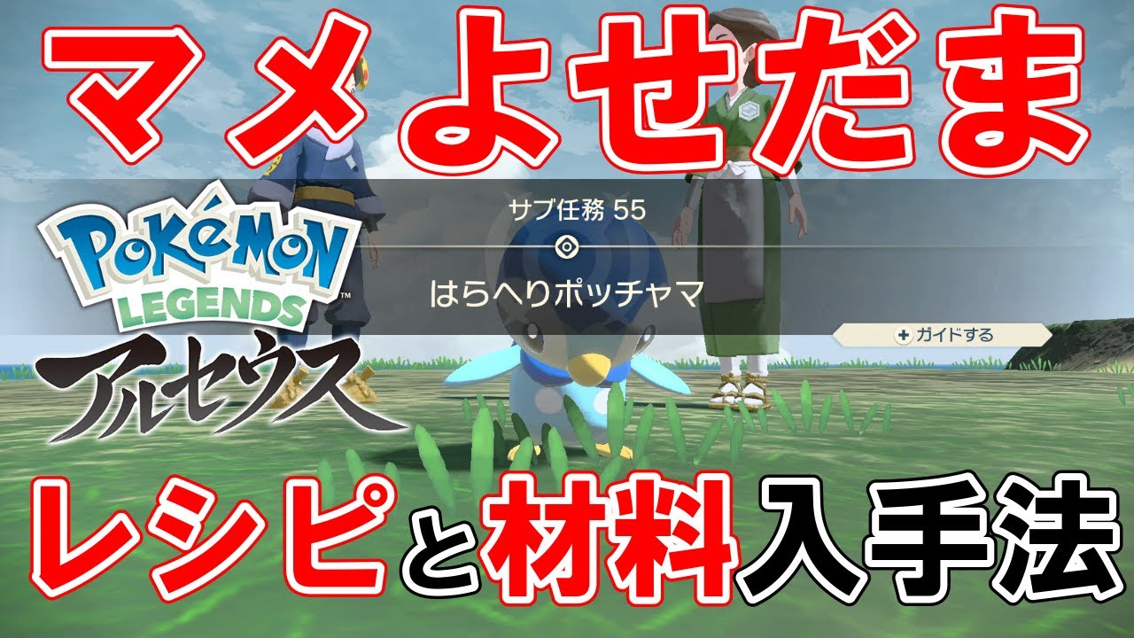 【サブ任務55】『はらへりポッチャマ』攻略【ポケモンレジェンズアルセウス】