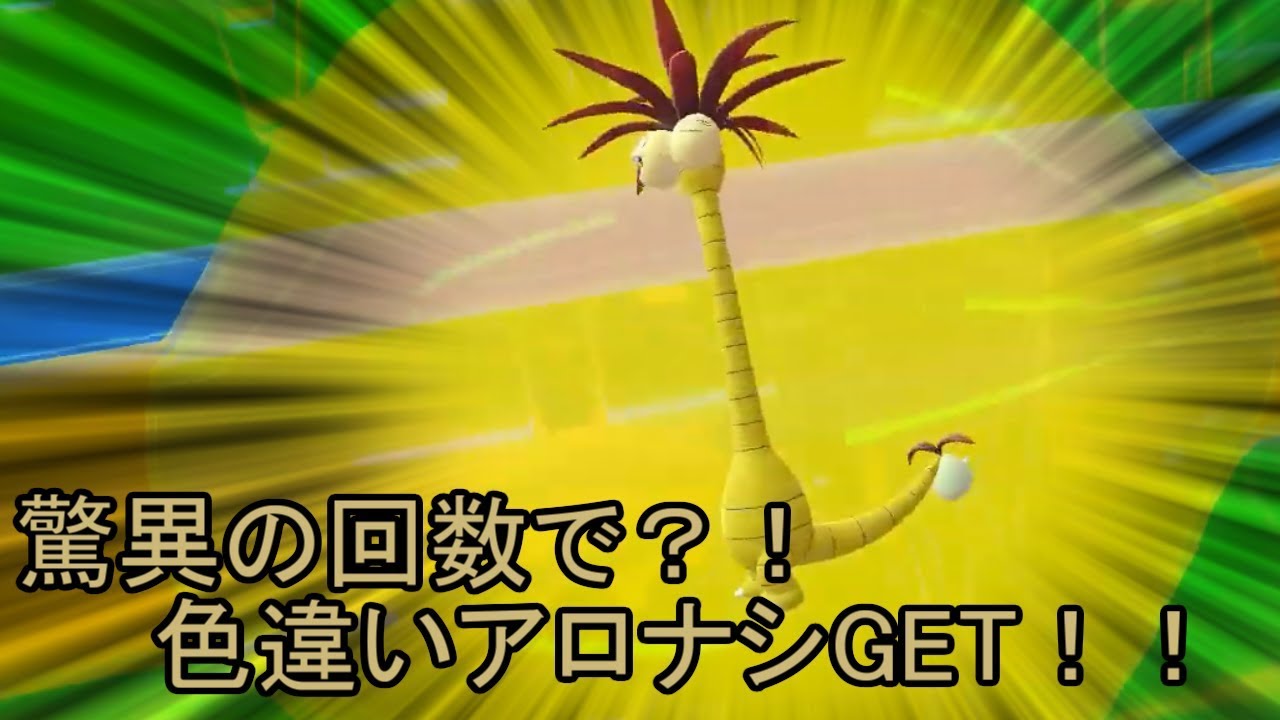 【ピカブイ】色違いアローラナッシーGETシーン