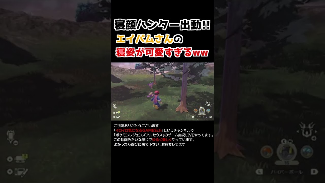 エイパムさんの「寝姿」が可愛すぎるww【Pokémon LEGENDS アルセウス】【寝顔ハンター】