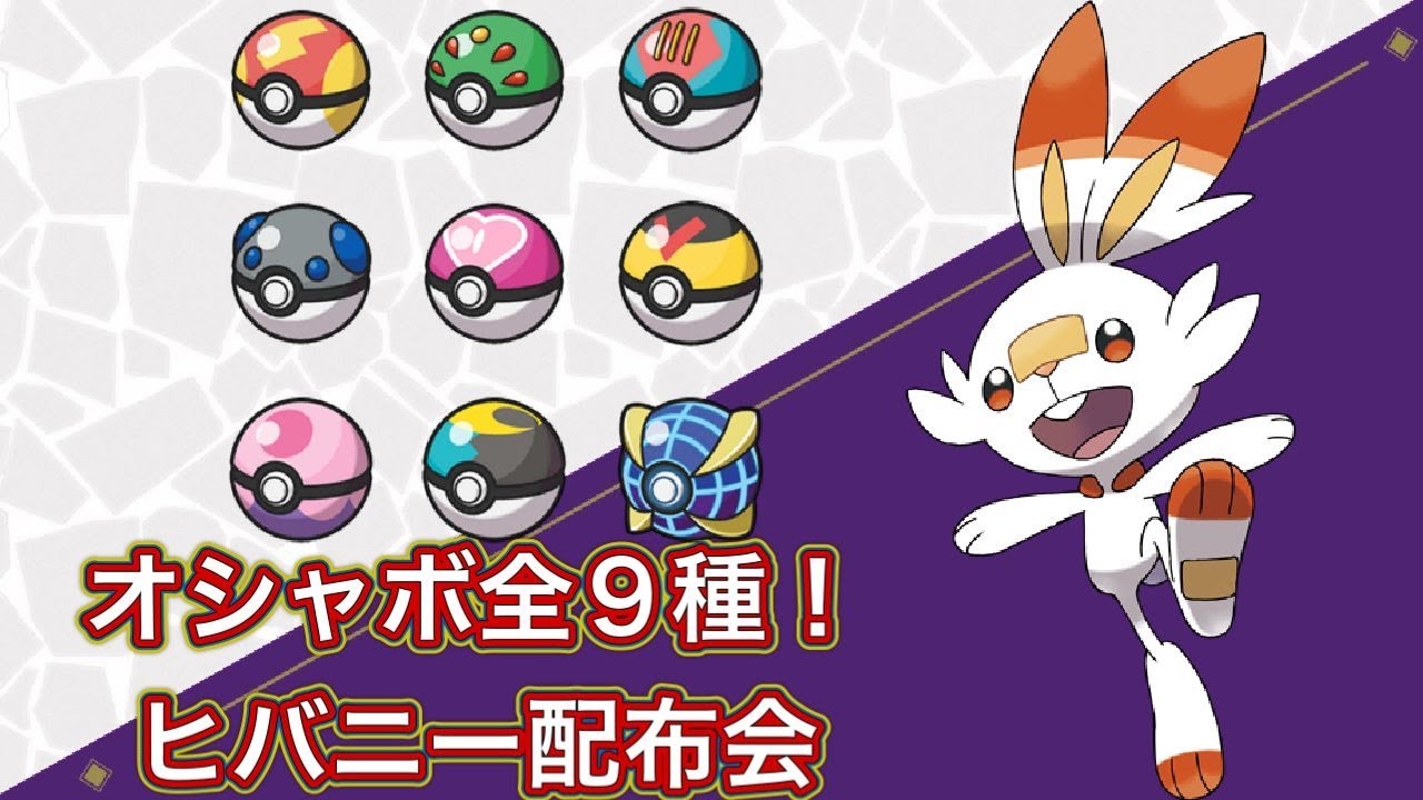 オシャボ全9種類ヒバニー配布会 夢特性5V~6V性格ようき【ポケモンSV】