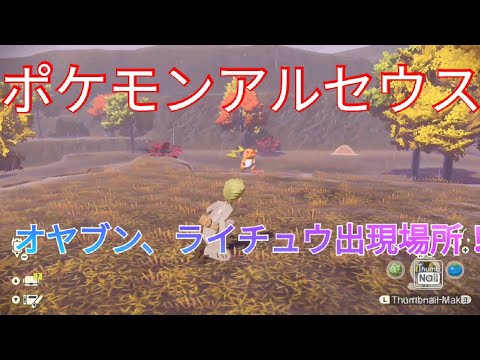 「ポケモンレジェンズアルセウス」オヤブンライチュウ！出現場所！捕獲