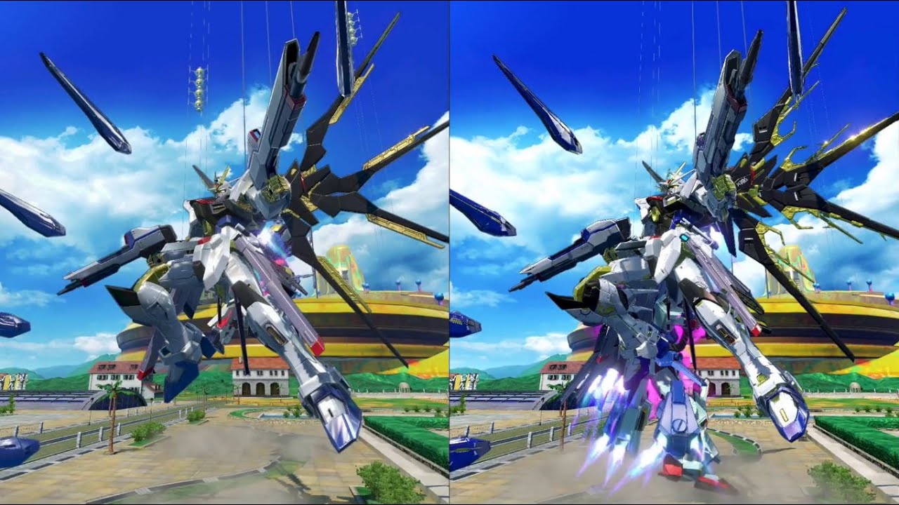 【クロブ】ストライク・フリーダムの勝利ポーズ、モデル変更前後を比較