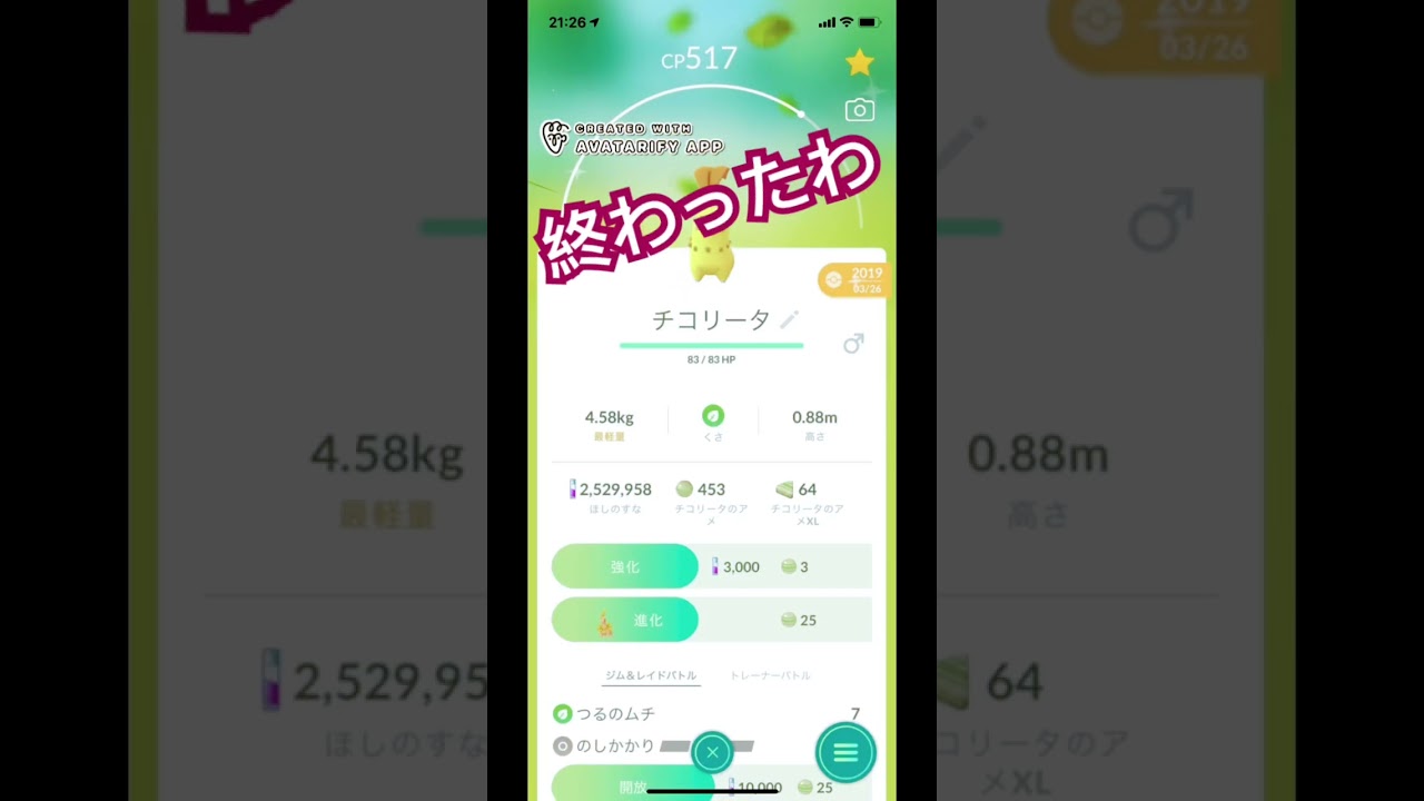 チコリータで『強風オールバック』 #shorts #short #ytshorts #ポケgo #ポケットモンスター #ポケモン #pokemon #色違い #強風オールバック