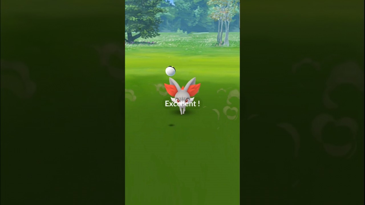 【ポケモンGO】 No.0653 フォッコ (色違い)へのエクセレントスロー 【色違いエクセレントスローずかん】