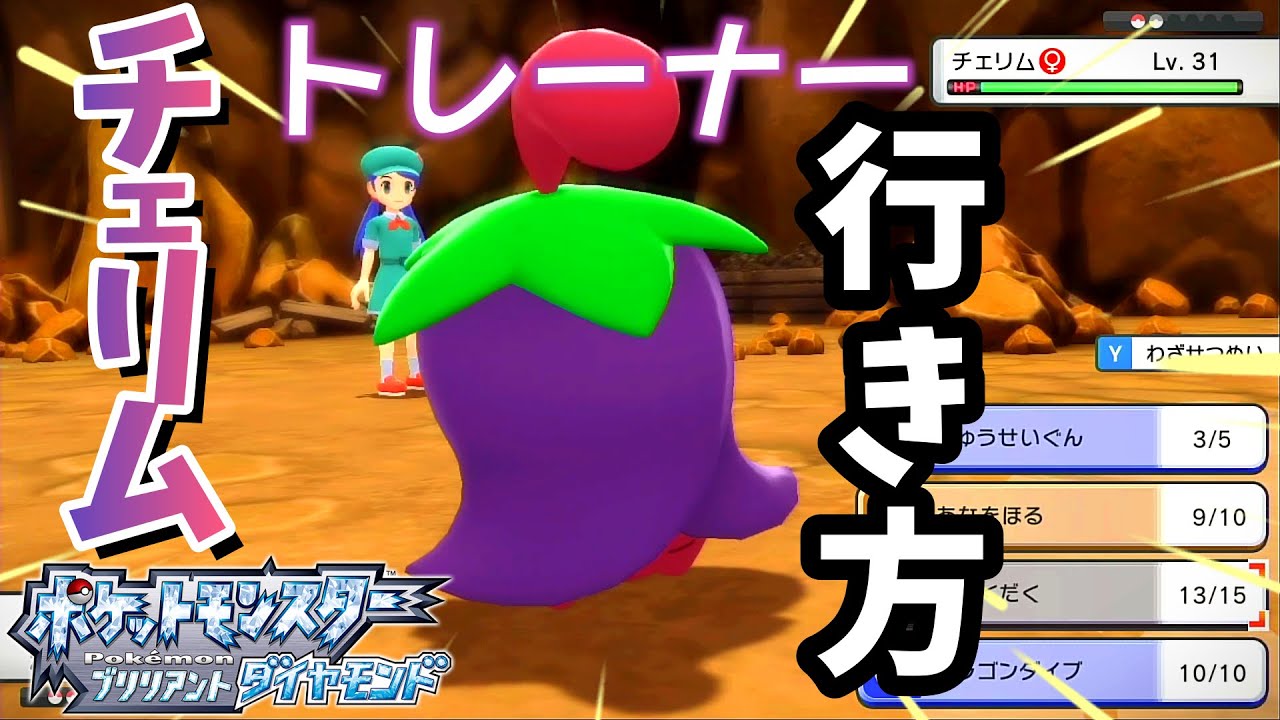 こうてつじまの行き方→チェリムをつかうトレーナーの場所までの行き方【ポケモンダイパリメイク】