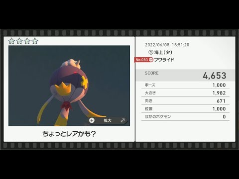 Newポケモンスナップ　★4フワライド【4653】