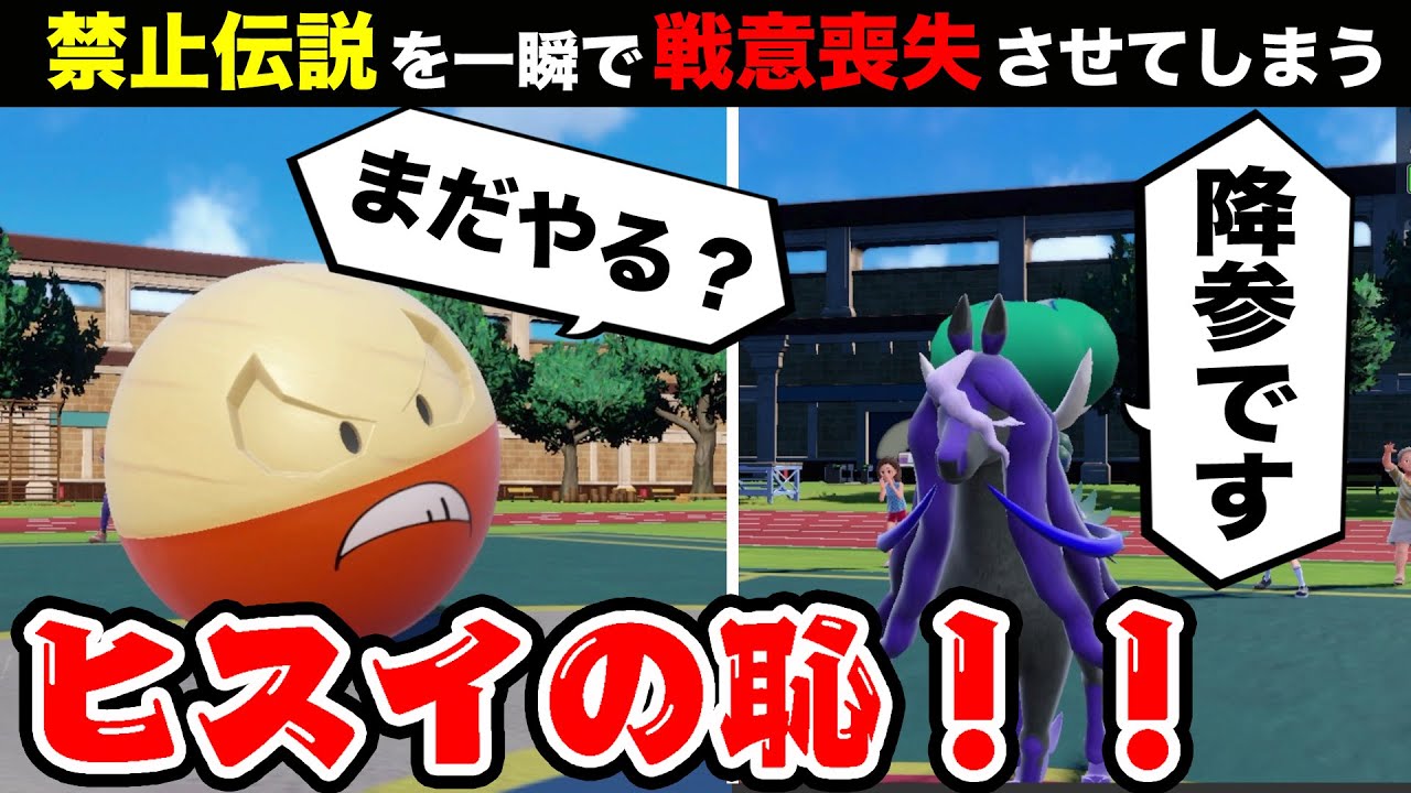 【ヒスイの恥】禁止伝説すら降参させてしまったヒスイマルマインが面白すぎた【ポケモンSV・ヒスイマルマイン育成論・対戦】