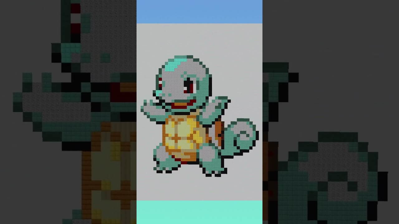 ドット絵を作ったら一番好きなポケモンが可愛くなってたｗ【マイクラ】【ポケモン】 #shorts