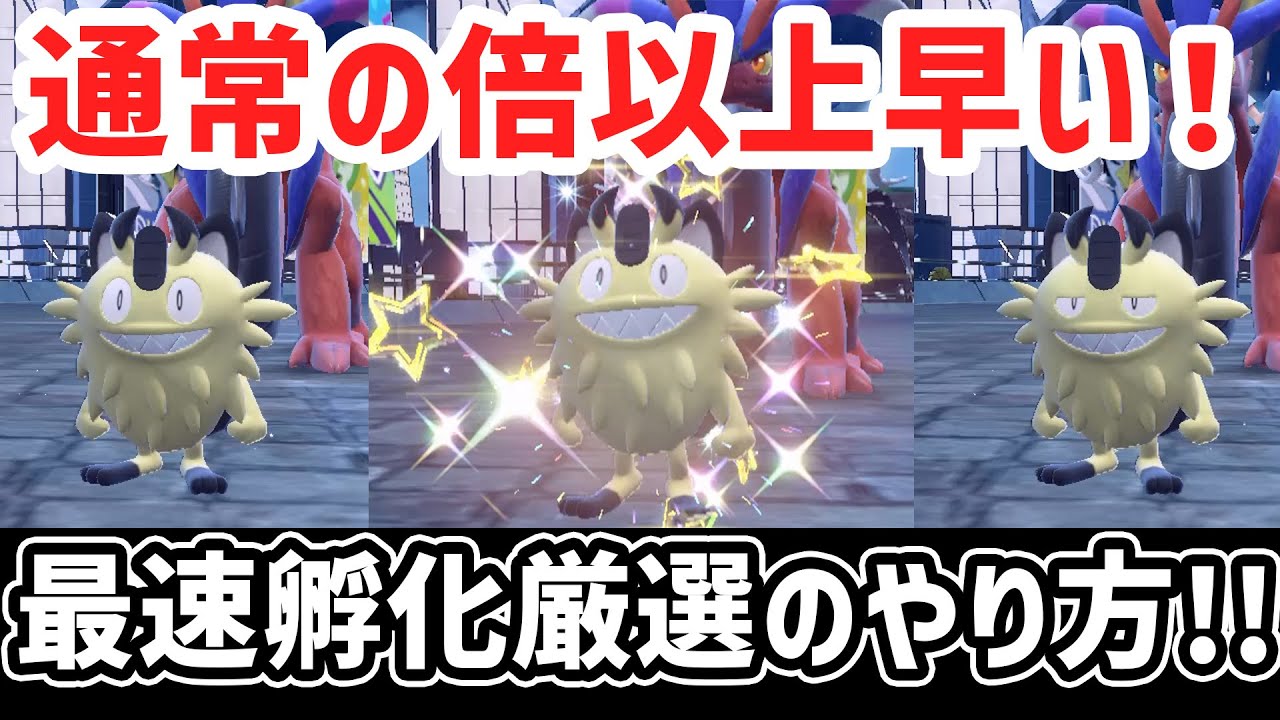 最新の最速孵化厳選！今までより倍早く孵化厳選する方法！【 ポケモンsv 色違い 】