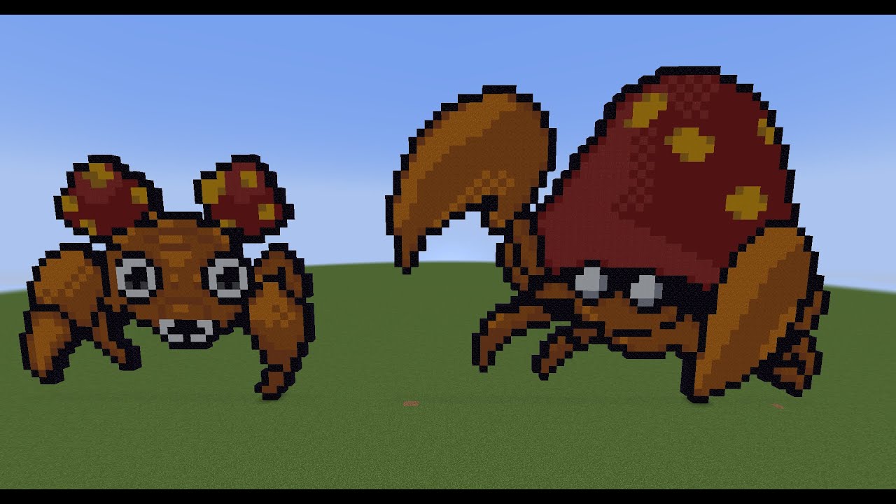 【マイクラドット絵】ポケモン図鑑047パラセクト