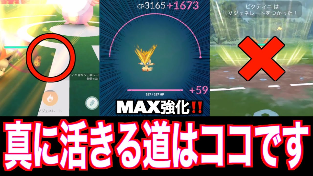 【ビクティニMAX強化】危険！ビクティニの真実…真に活きるのココです。ジム戦&能力詳細解説【ポケモンGO】