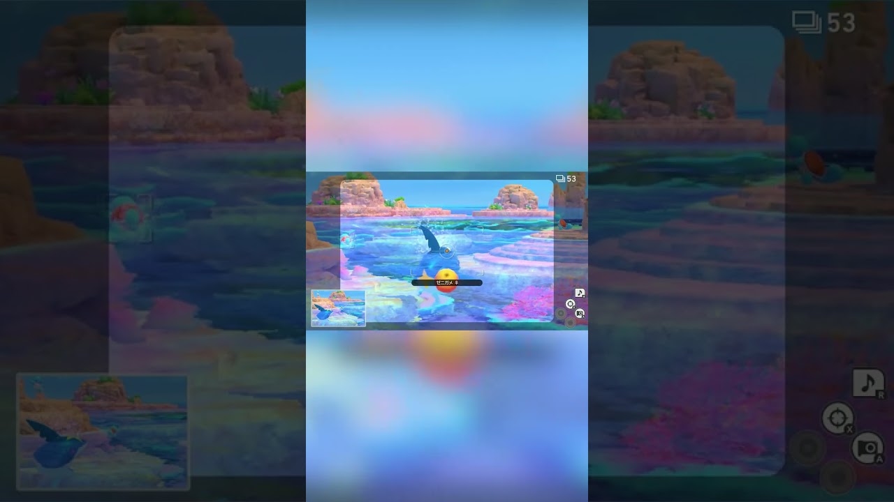 【Newポケモンスナップ NEW POKÉMON SNAP】サメハダーに追いかけられるゼニガメを守りたいのに #shorts