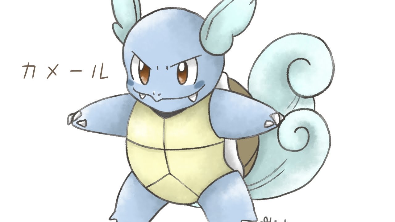 【ポケモンイラスト#53】　カメール　描いてみた！　#shorts