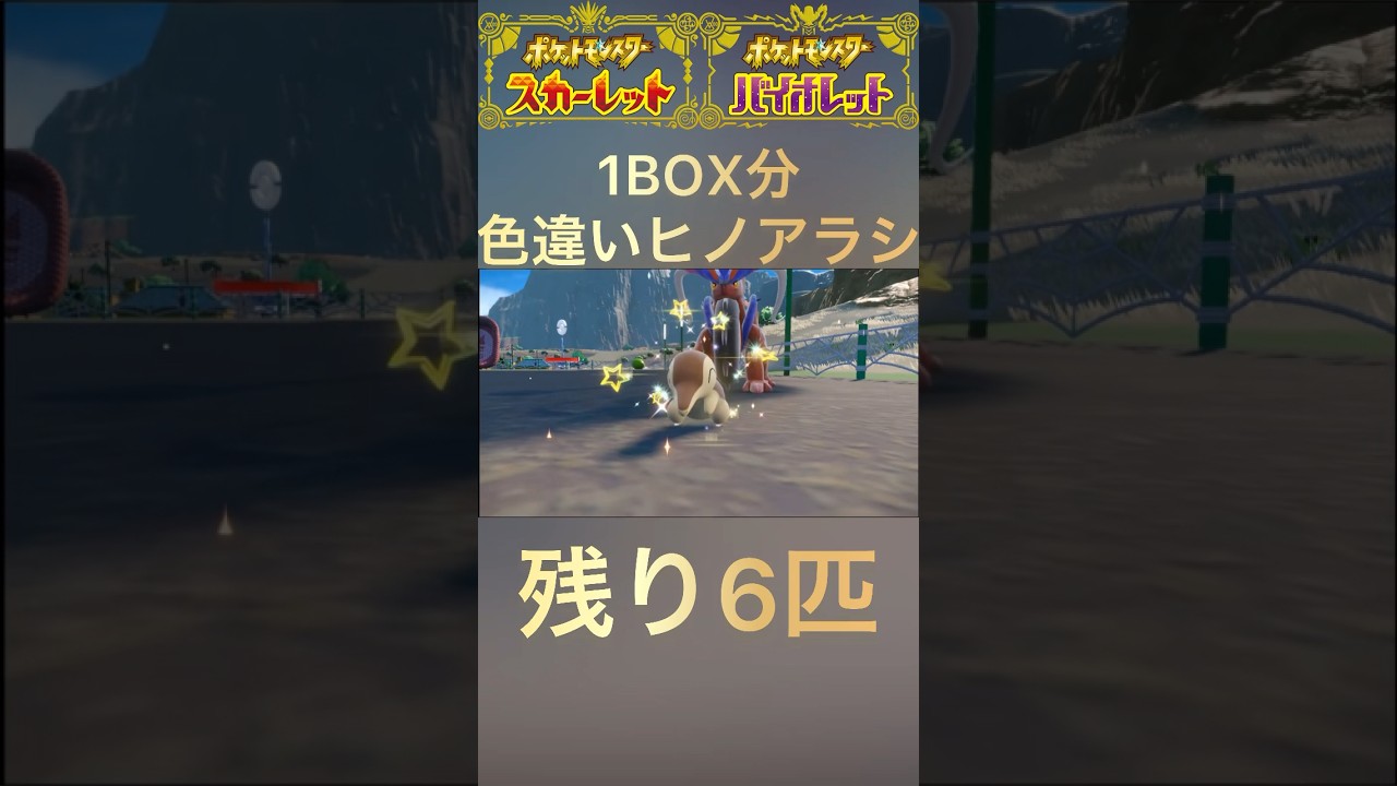 【ポケモンSV】1BOX分色違いヒノアラシ24匹目#shorts