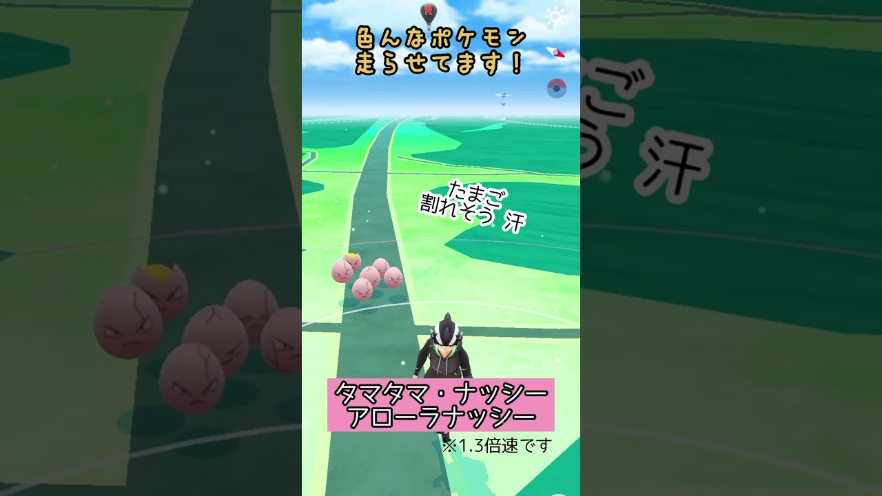 【ポケモンGO】#27 相棒ポケモンの移動する姿が好き♪(タマタマ・ナッシー・アローラナッシー)【PokémonGO】 #shorts