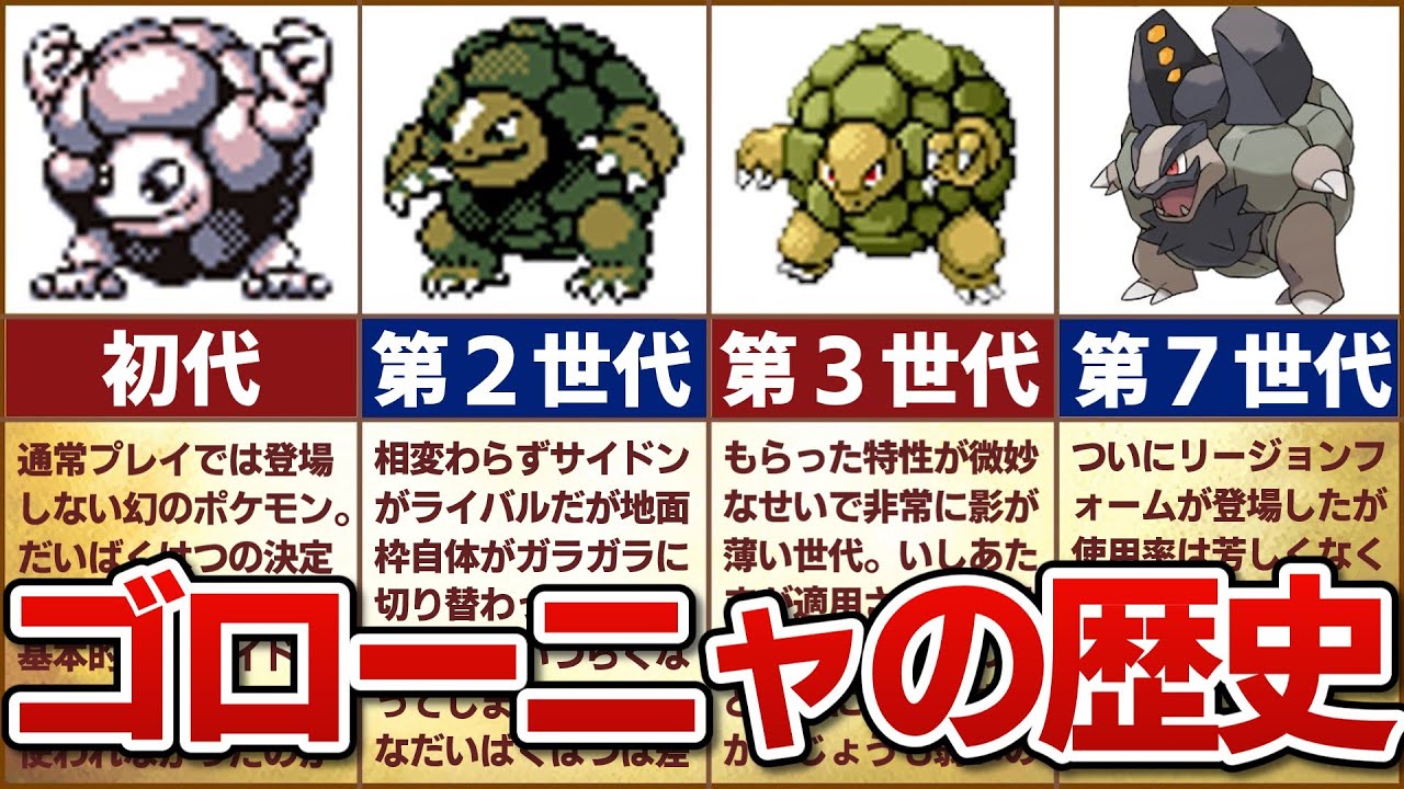 【砕けるのが仕事】対戦環境におけるゴローニャの歴史